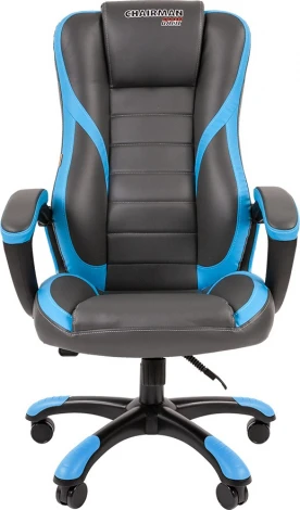 Игровые кресла CHAIRMAN GAME 22 (Пластик,Экокожа/Черный,Голубой)