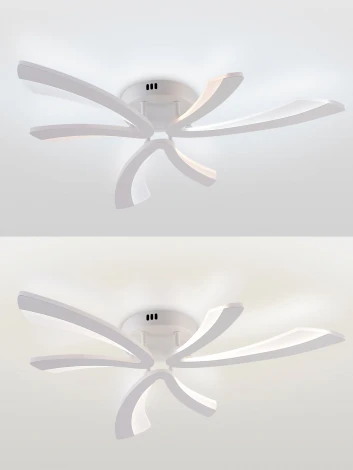 Потолочная люстра светодиодная с пультом ДУ 48W, белый, LED Natali Kovaltseva Vio LED LAMPS 81453 (регулировка яркости, 220V)