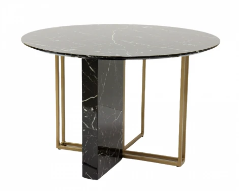 Стол обеденный IST-CASA Веспер F-1171-1.1, 120х120х76 см, черный мрамор