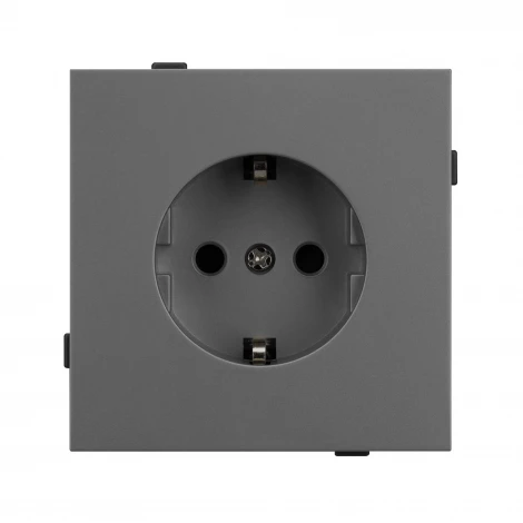 Механизм электрической розетки SCT-TENDO-MEU1-SFPL-GR (230V, 16A) (Arlight, Матовый графитовый) 054640