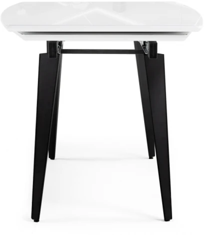 Стол стеклянный Элис 140(200)х80 белый / черный 516554 Woodville