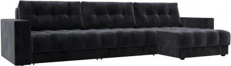 Диван угловой с декором Лига-049 НПБ Лонг Лига Диванов (Велюр) арт.128313