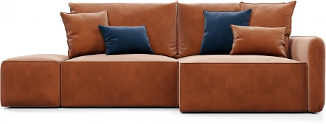 ПОРТЛЕНД Диван угловой с банкеткой терракотовый D1 furniture арт.AAA41671002