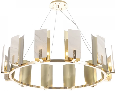 Подвесная люстра Crystal Lux DELUXE SP12 (220V, на тросе, круглые)