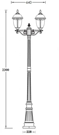 Наземный фонарь Oasis Light St.LOUIS L 89109LA Bl мат/тр