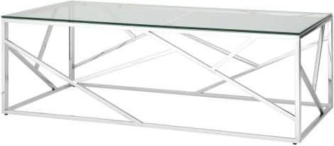 Журнальный стол Stool Group 120*60 АРТ ДЕКО серебро УТ000000890