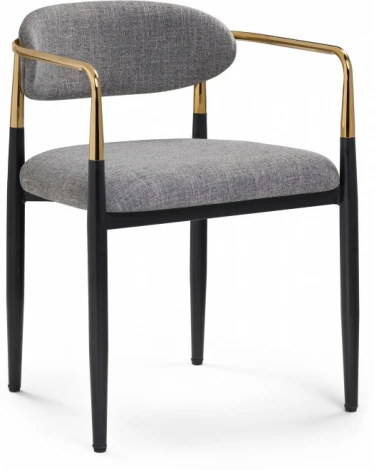 Стул на металлокаркасе Woodville Lord gray / black / gold