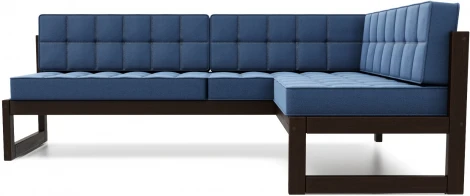 Диван Arsko угловой Сега У венге велюр синий