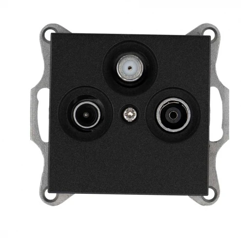 Розетка оконечная TV+SAT + акустическая (антрацит) Jasmart G-Classic G6206B