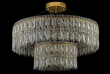 Подвесная люстра Arti Lampadari Ovindoli Ovindoli L 1.5.80+40.100 G (LED, 220V, на тросе, круглые)