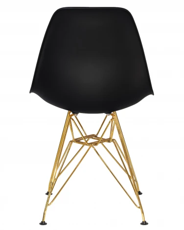 Стул обеденный DSR (ножки золотые, цвет чёрный (B-03))
