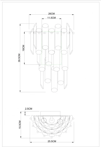 Настенный светильник Rosie 3511/02 AP-3 Divinare (220V, хрусталь)