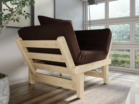 Кресло Arsko Сламбер сосна коричневый велюр