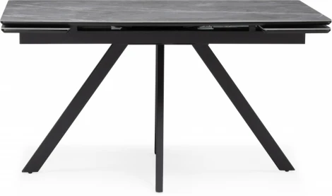 Керамический стол Notta Вилли 140(200)х80 серый мрамор larka grey / черный арт.612898