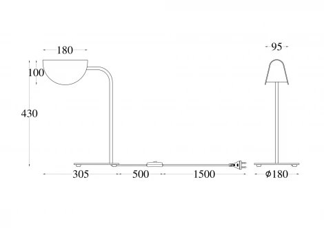 Интерьерная настольная лампа Maytoni Mollis MOD126TL-01B (220V, выключатель)