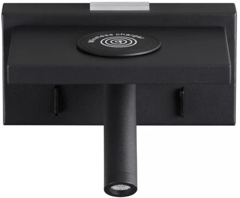 Настенный светильник с беспроводным ЗУ Lumion Jansen 5692/3WL LEDIO черный LED 3W 250Лм 3000К 220V (выключатель)