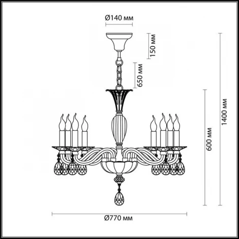 Подвесная люстра Odeon Light Elefi 4600/8