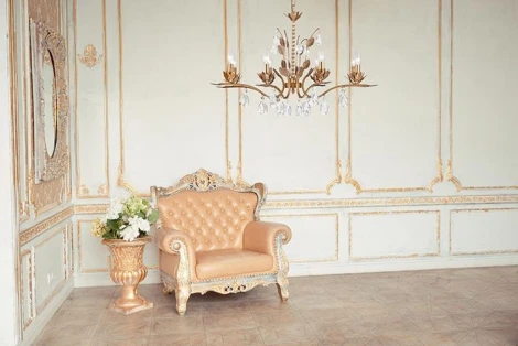 Подвесная люстра Arti Lampadari Merana E 1.1.8 AG (220V, на цепи, подсвечник, свеча, листья)