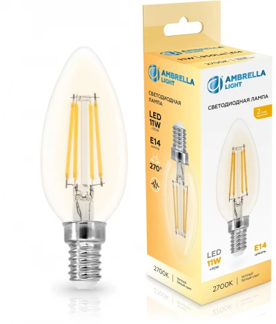Лампа светодиодная Свеча C35 11W 2700K Ambrella Bulbing 351113