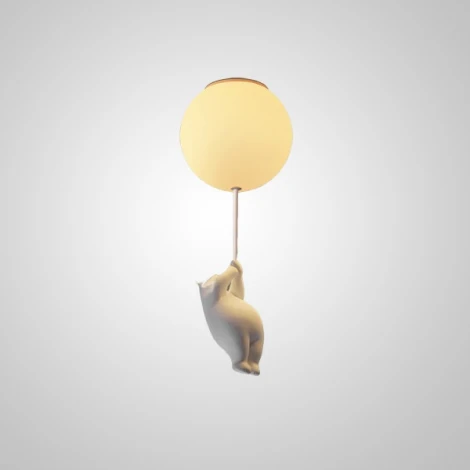 Потолочный светильник круглый для детской Wasty E D13 By ImperiumLoft Wasty01 191728-23 (220V, шар, животные)
