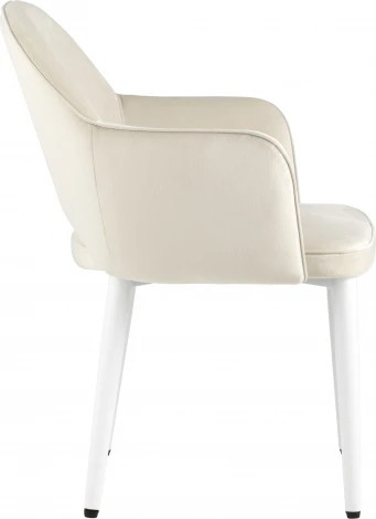 Стул Stool Group Венера велюр кремовый ножки белые