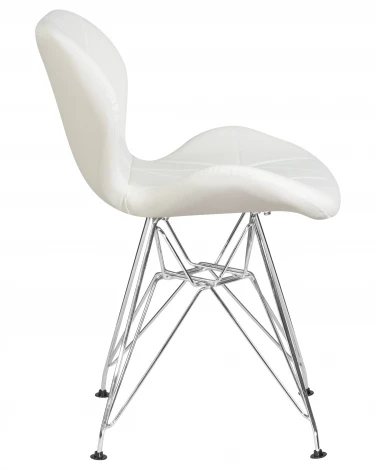 Стул обеденный BUTTERFLY CHROME (ножки хром, цвет белый)