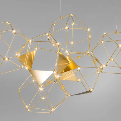 Подвесной светильник светодиодный Eurosvet Uma 90368/14 медь (220V, на тросе)