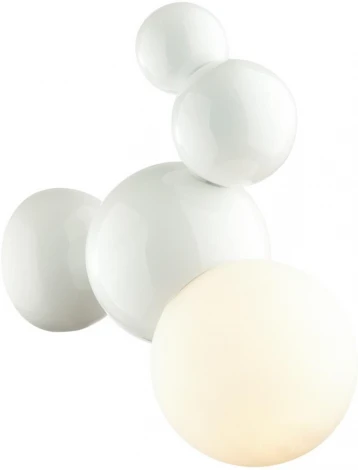Настенный светильник Lumion Blasen 6565/1W белый/белый матовый/металл/стекло E27 1*40W 220V (шарики)