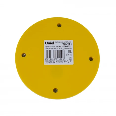 Интерьерная настольная лампа для школьника Uniel TLI-221 LIGHT YELLOW E27 (220V, выключатель)