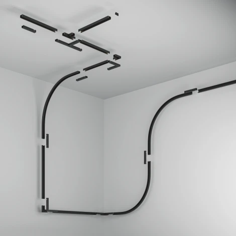 Шинопровод магнитный  2м накладной Basity, черный Maytoni Busbar trunkings Basity TRX172-112B