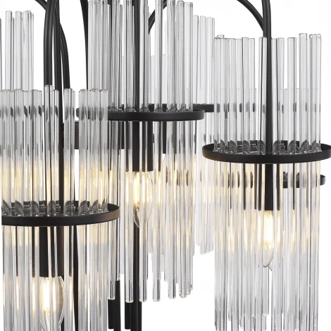 Подвесная люстра ST Luce Tasse SL6145.403.09 черный/прозрачный E14 9*40W (220V, на цепи)