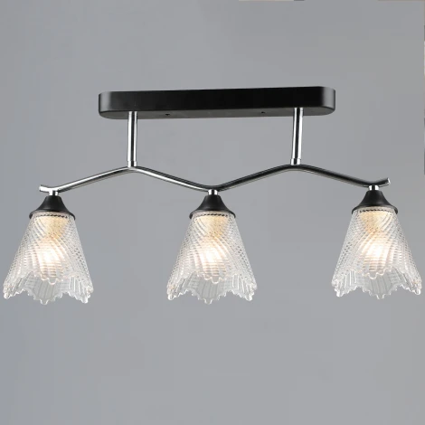 Потолочная люстра на штанге Reluce 77320-0.3-03 CH+BK