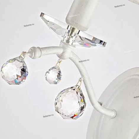 Бра Eurosvet Эстель 10058/1 белый с золотом/прозрачный хрусталь Strotskis