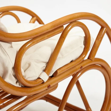 Кресло-качалка VIENNA (разборная) / без подушки ротанг top quality, 58x133x102 см, Cognac (коньяк) Tetchair 12997