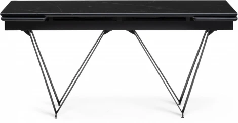 Керамический стол Марвин 160 (Марвин 160(220)х90х76 черный мрамор / черный) Notta арт.553568