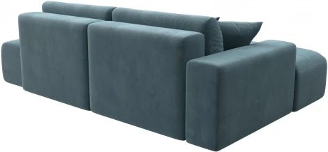 Диван угловой Лига-036 НПБ Модерн левый угол (Бирюзовый/Велюр) Лига Диванов арт.121408L