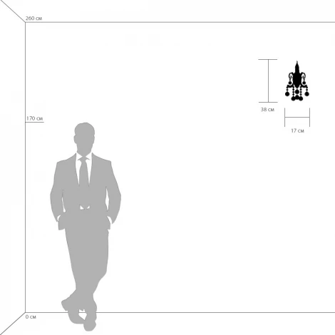 Бра Osgona Elegante 708614 (220V, подвески, подсвечник, свеча)