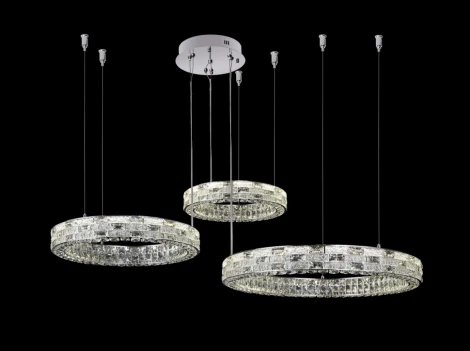 Подвесная люстра ярусная Fluorite Festo FL1052-30P (LED, 220V, на тросе, кольцо)