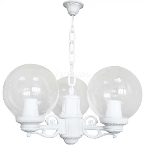 Люстра подвесная уличная Fumagalli, 3 плафона, белый с прозрачным
