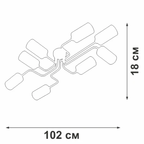 Потолочная люстра V4310-0/8PL Vitaluce (220V)