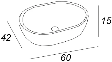 Мебельная раковина Cezares Bellagio 60 bianco