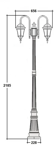 Наземный фонарь IP44 Oasis Light ASTORIA 1 S 91309SA/10 down Bl (220V, фонарь)