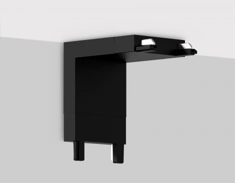 Коннектор угловой внутренний для накладного шинопровода Magnetic Ultra Slim Ambrella Track System GV1104