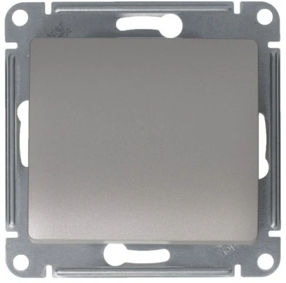 Выключатель встраиваемый одноклавишный (платина) Systeme Electric Glossa GSL001211
