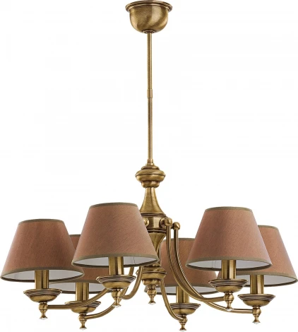 Потолочная люстра на штанге Kutek San Marino Lampshade SAN-ZW-6(P/A)CR (220V, хрусталь CR)