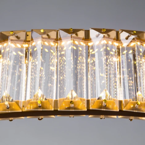 Подвесная люстра Divinare Renata 1135/17 SP-47 (LED, 220V, хрусталь, на тросе, кольцо)