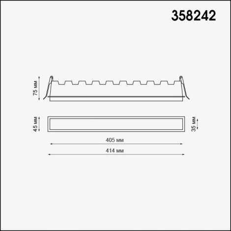 Встраиваемый линейный светильник светодиодный Novotech Hielo 358242 (220V)