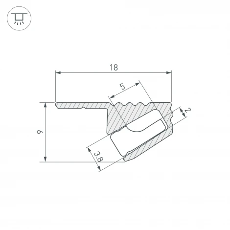 Профиль SL-MINI-SHELF-H9-2000 ANOD OLIVE GREY (Arlight, Алюминий) 038208