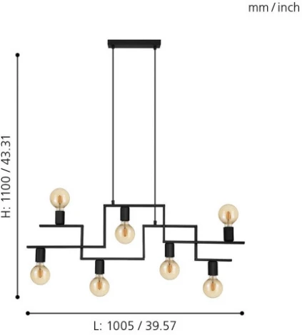 Подвесной светильник Eglo Fembard 43365 (220V, на проводе)