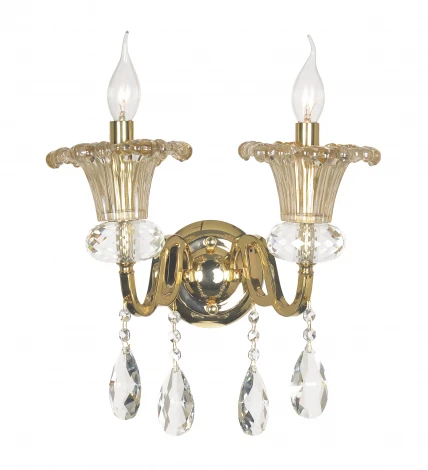 Бра Dio D'Arte Salerno E 2.1.2 G (220V, хрусталь Elite, подсвечник, свеча)